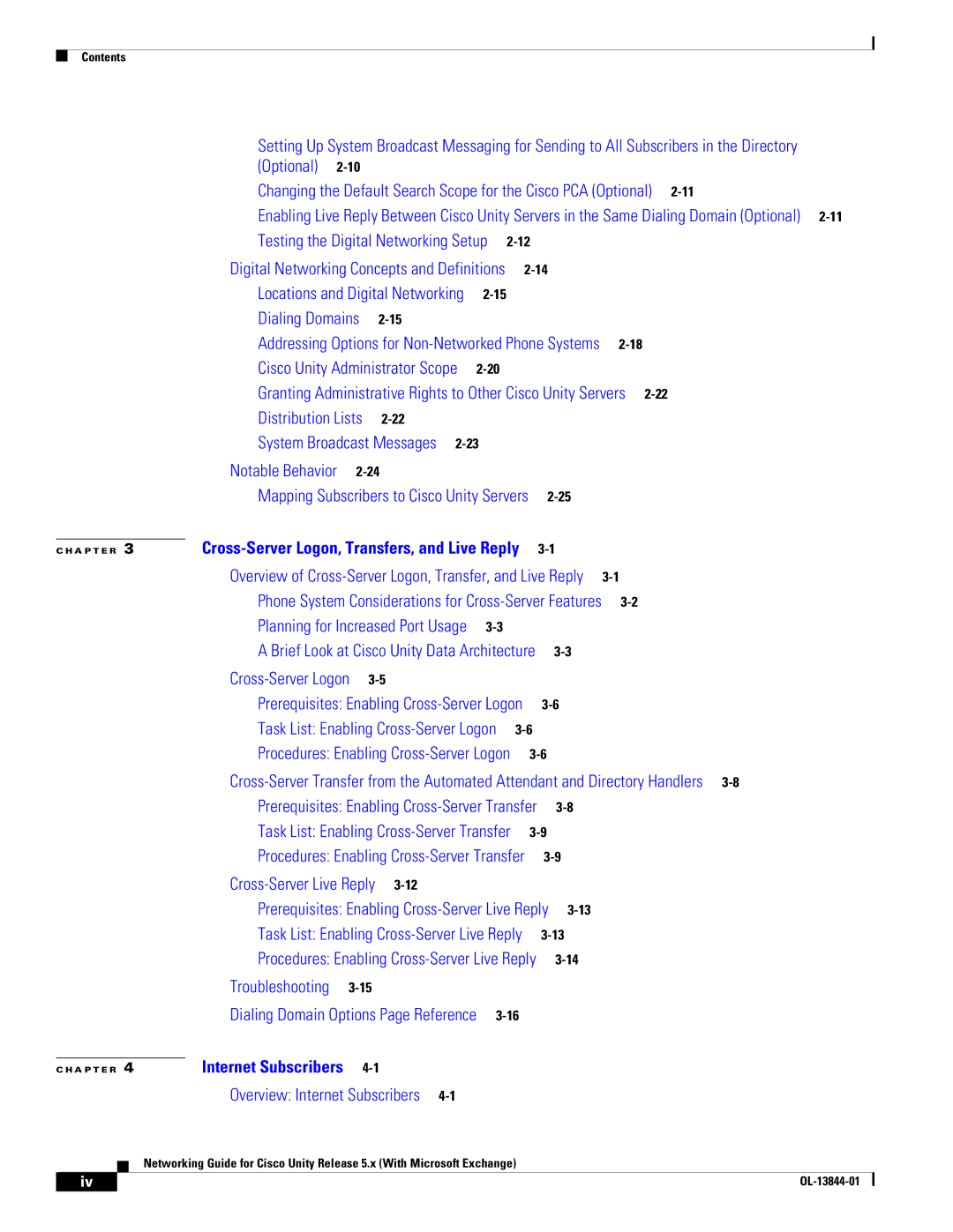 Cisco Systems 5.x manual Granting Administrative Rights to Other Cisco Unity Servers 