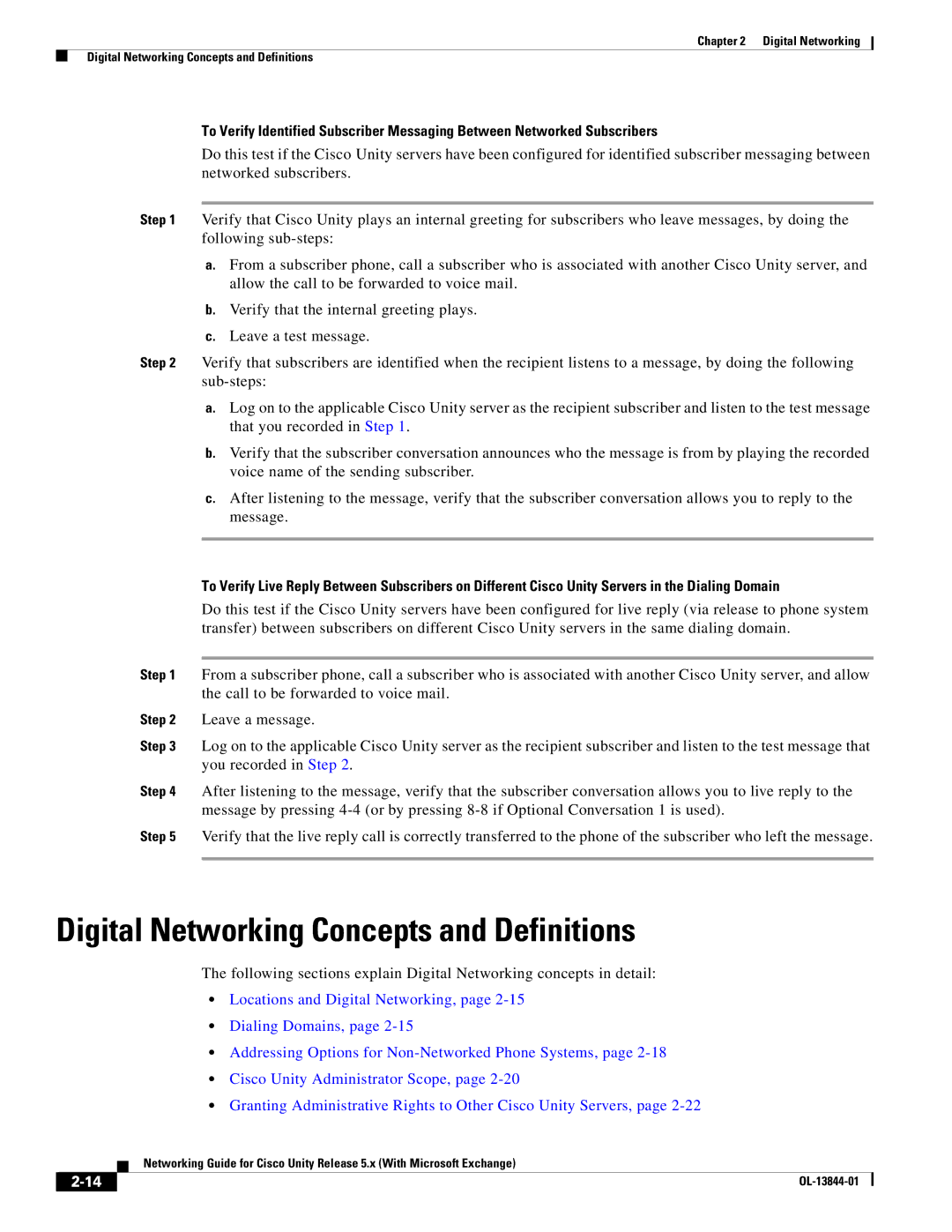 Cisco Systems 5.x manual Digital Networking Concepts and Definitions 