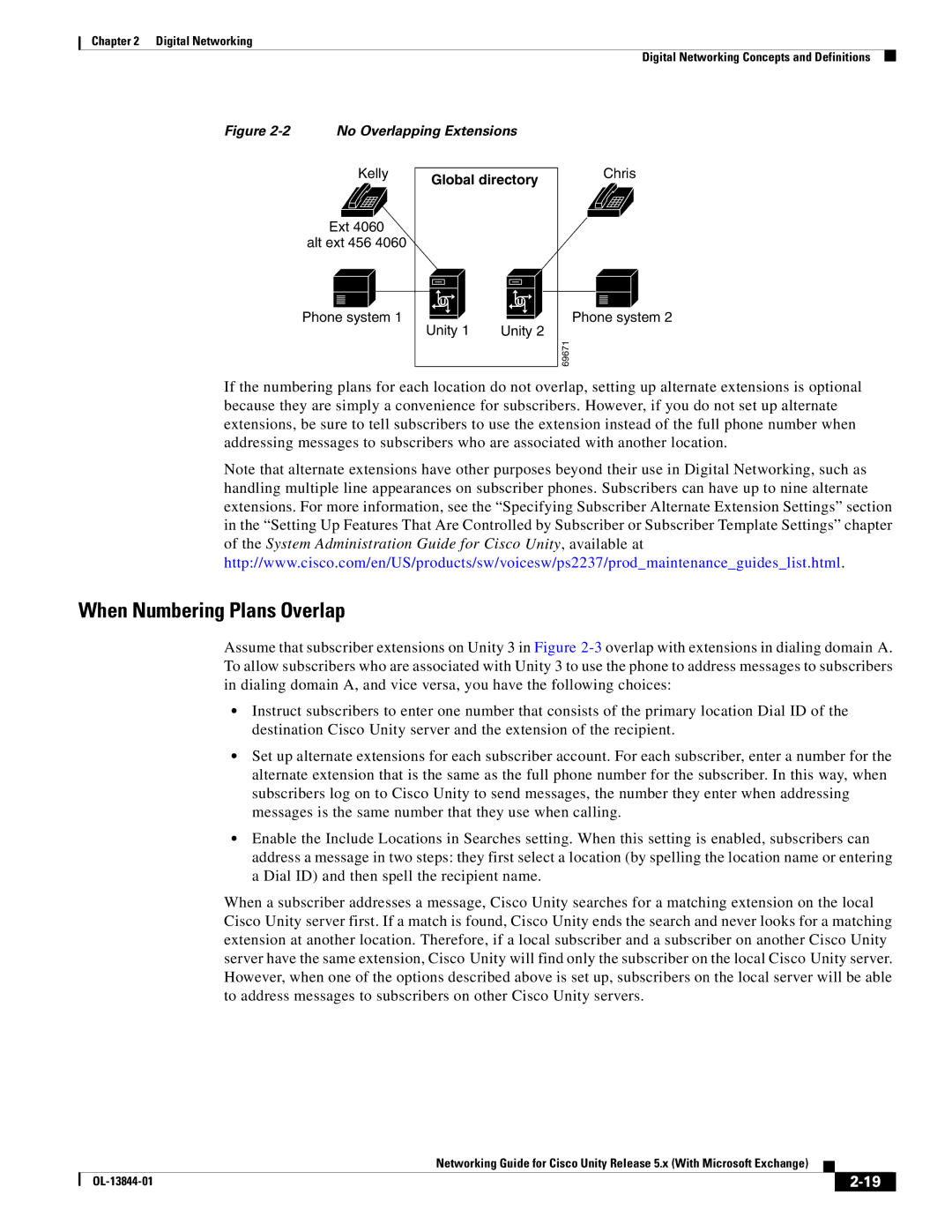 Cisco Systems 5.x manual When Numbering Plans Overlap, No Overlapping Extensions 