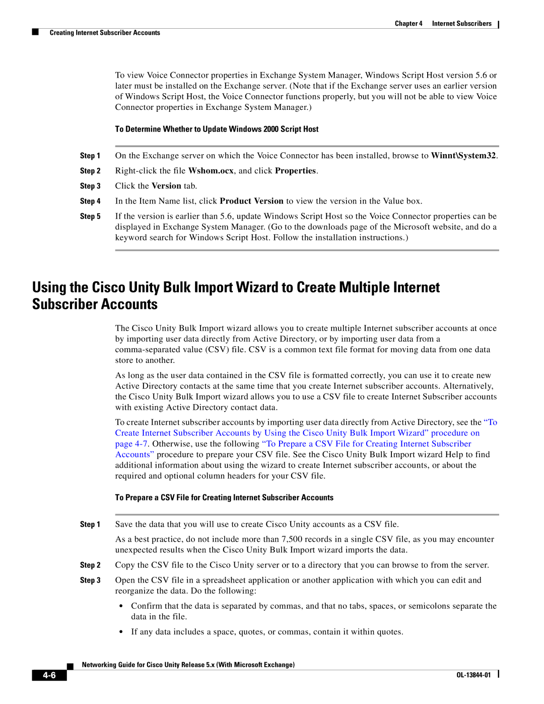 Cisco Systems 5.x manual To Determine Whether to Update Windows 2000 Script Host 