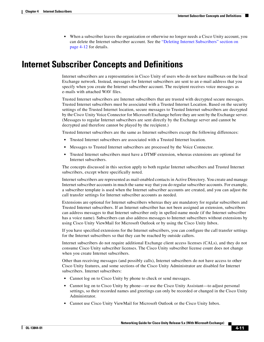 Cisco Systems 5.x manual Internet Subscriber Concepts and Definitions 