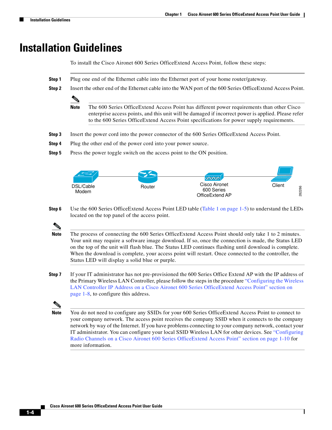 Cisco Systems 600 manual Installation Guidelines 