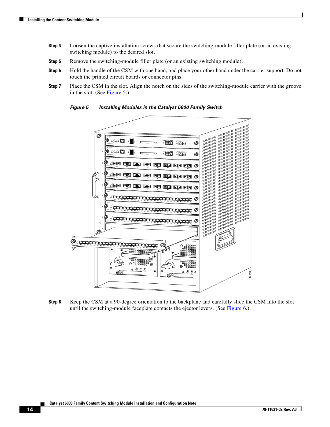 Cisco Systems manual Installing Modules in the Catalyst 6000 Family Switch 