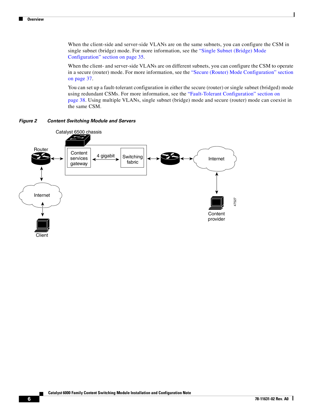 Cisco Systems 6000 manual Content Switching Module and Servers 