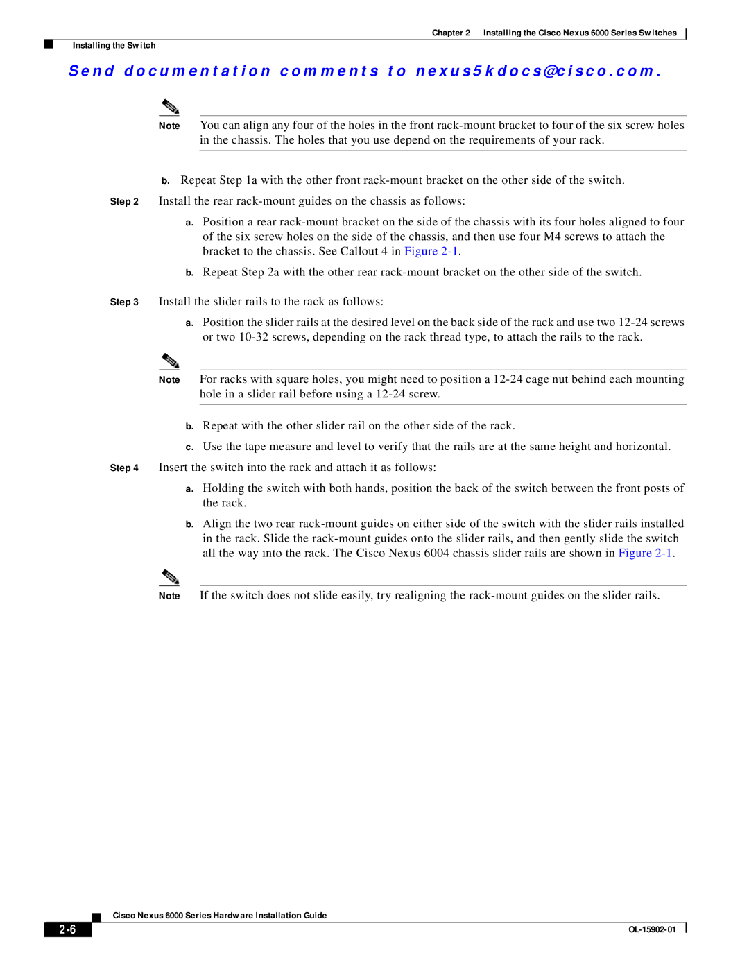 Cisco Systems N6004SBUNP1L, N6KC600496Q, N6001SBUNP1, N6000 manual Cisco Nexus 6000 Series Hardware Installation Guide 