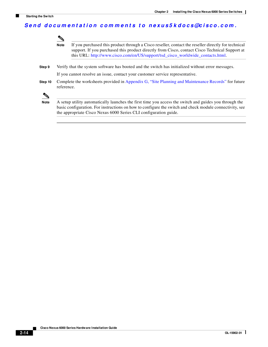 Cisco Systems N6KC600496Q, N6004SBUNP1L, N6001SBUNP1, N6000, N6KC600164P Cisco Nexus 6000 Series Hardware Installation Guide 