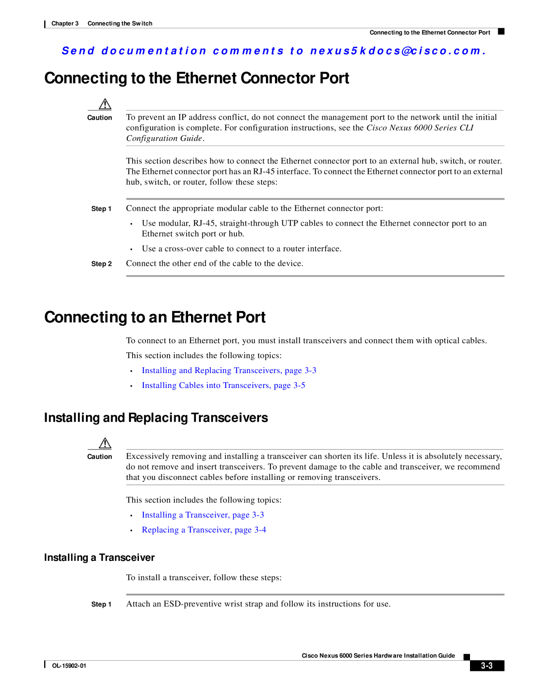 Cisco Systems N6KC600164P, N6004SBUNP1L, N6000 Connecting to the Ethernet Connector Port, Connecting to an Ethernet Port 