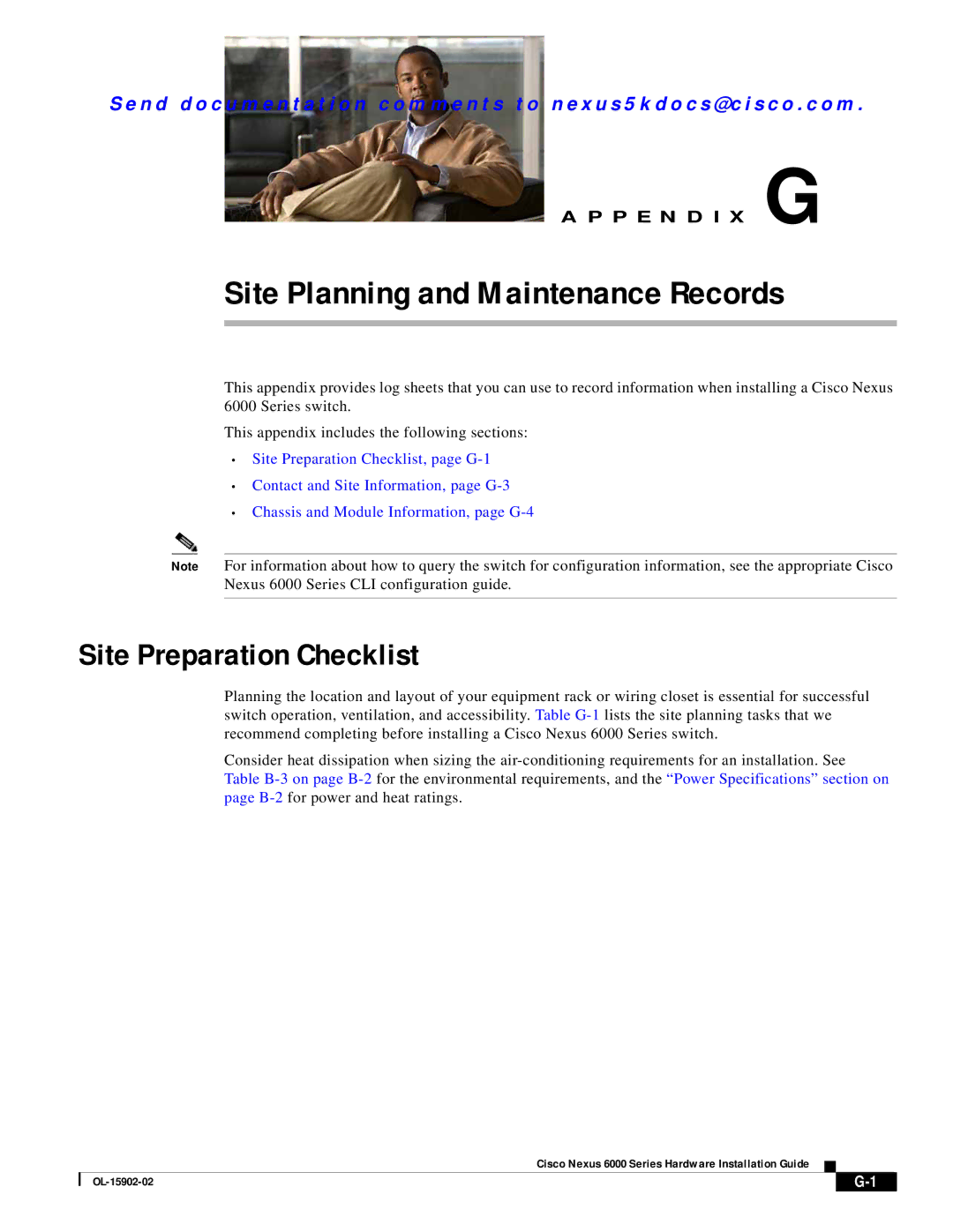 Cisco Systems N6KC600164P, N6004SBUNP1L, N6KC600496Q Site Planning and Maintenance Records, Site Preparation Checklist 