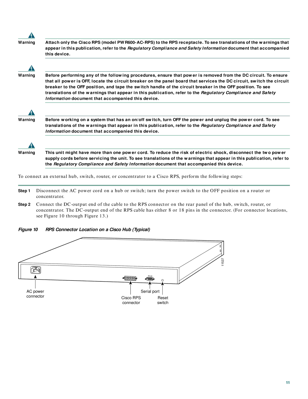 Cisco Systems 600W quick start This device, Information document that accompanied this device 