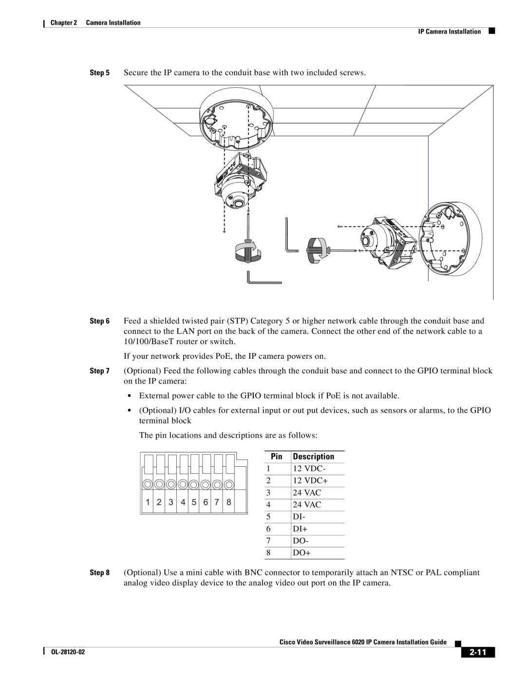 Cisco Systems 6020 IP manual Pin Description 