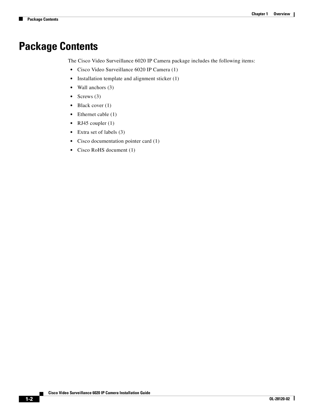 Cisco Systems 6020 IP manual Package Contents 