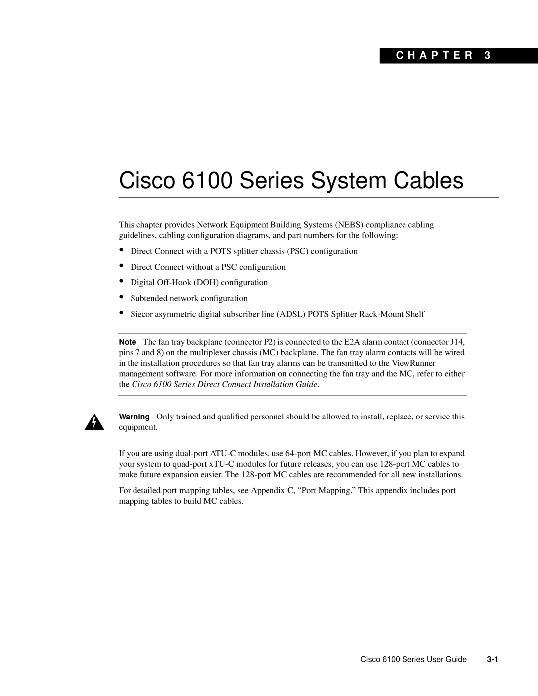 Cisco Systems appendix Cisco 6100 Series System Cables 