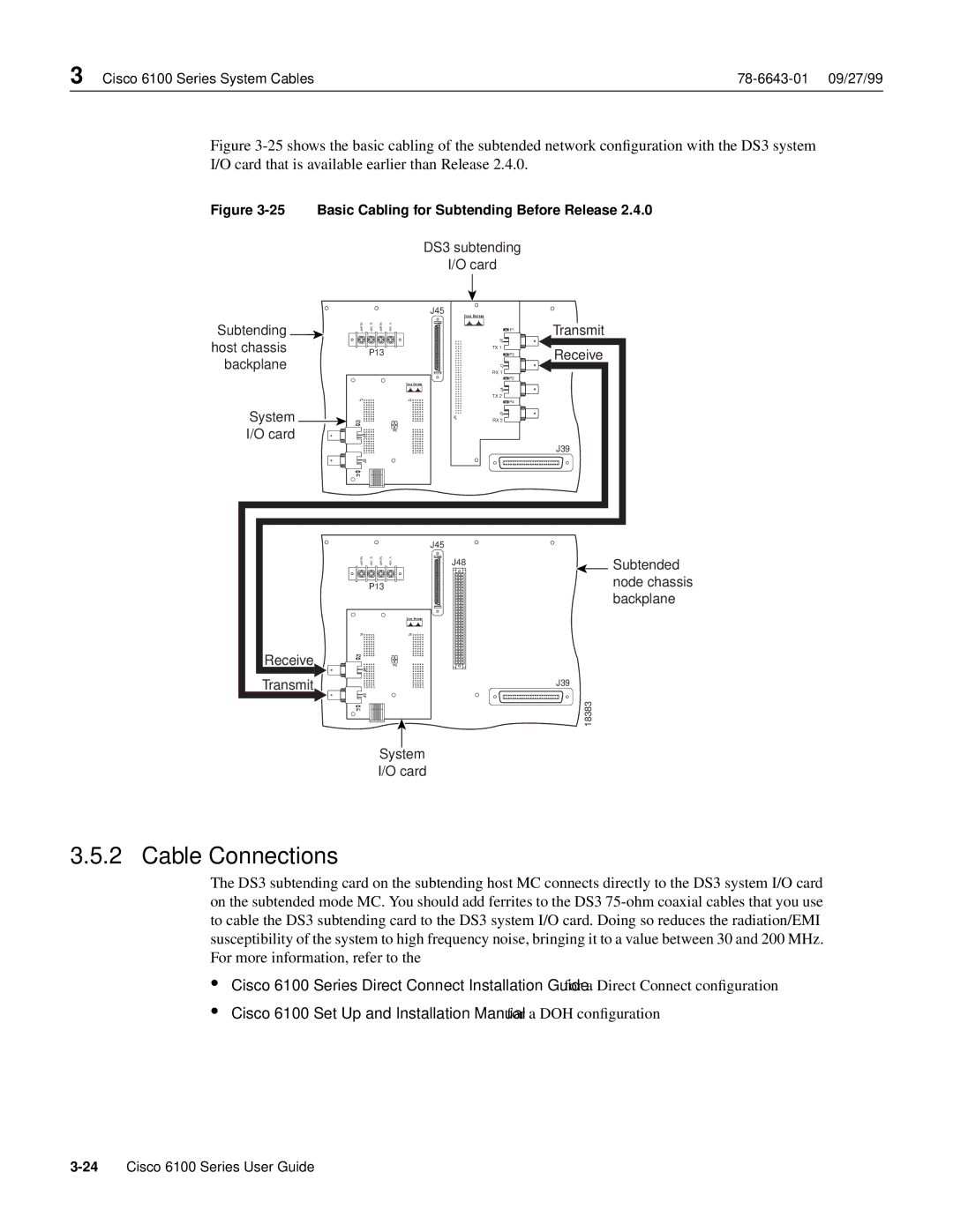 Cisco Systems 6100 appendix Cable Connections, System Card 