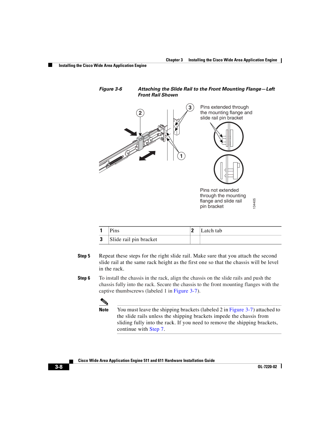 Cisco Systems 611 manual 134405 