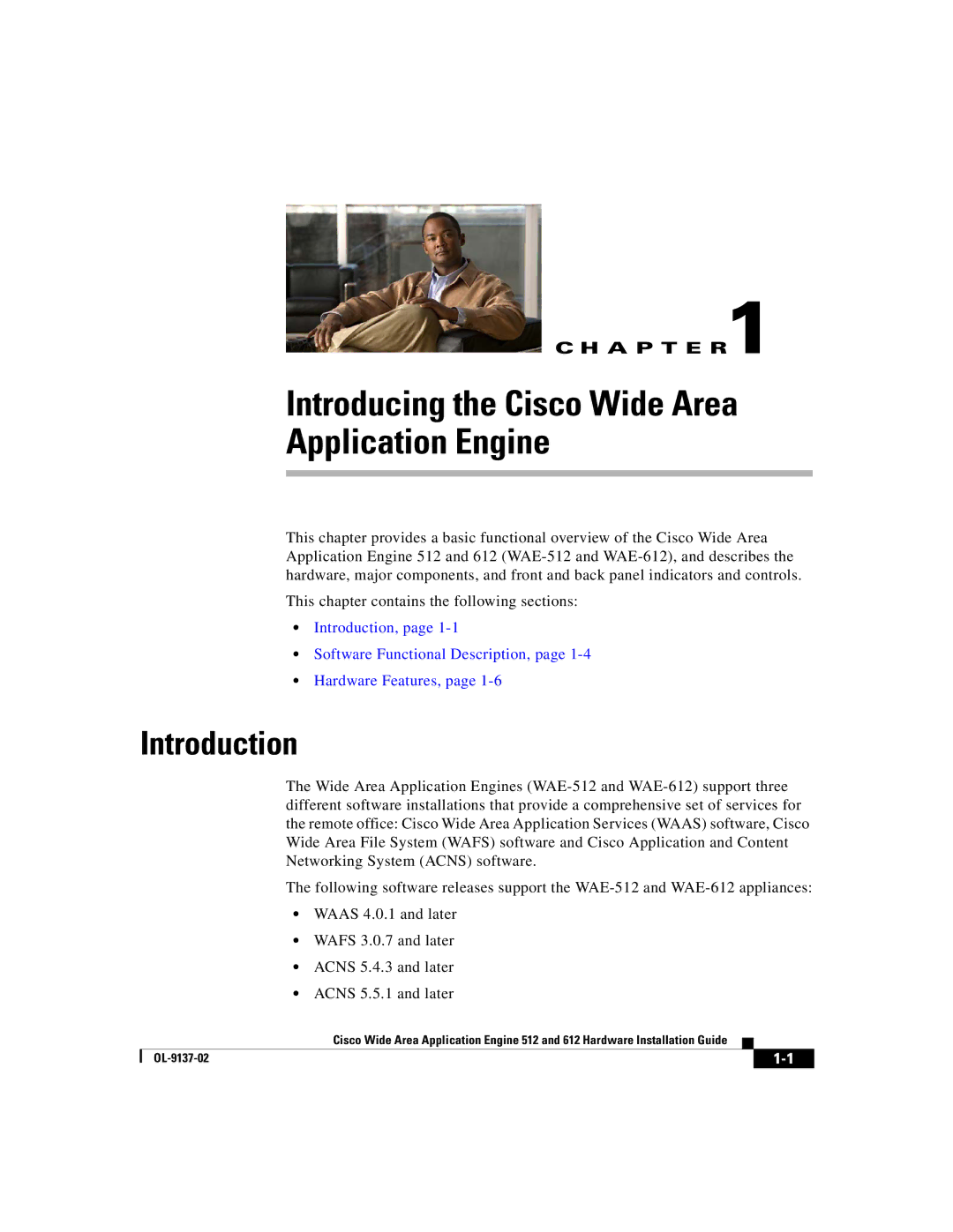 Cisco Systems 512, 612 manual Introducing the Cisco Wide Area Application Engine, Introduction 