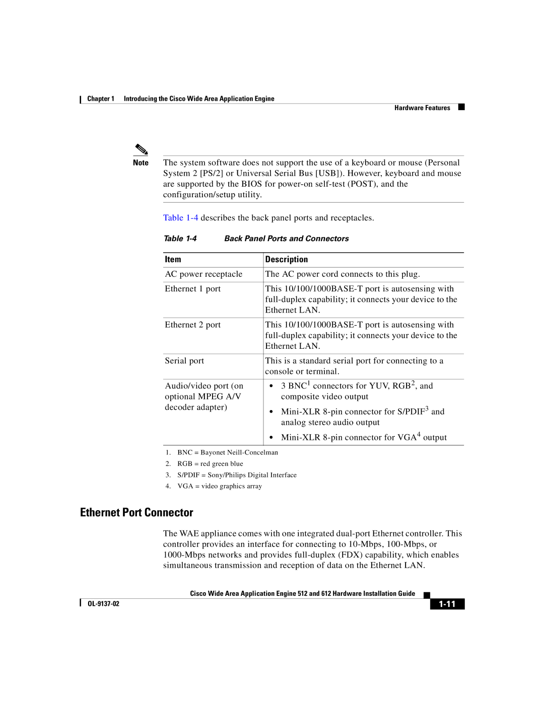 Cisco Systems 512, 612 manual Ethernet Port Connector 