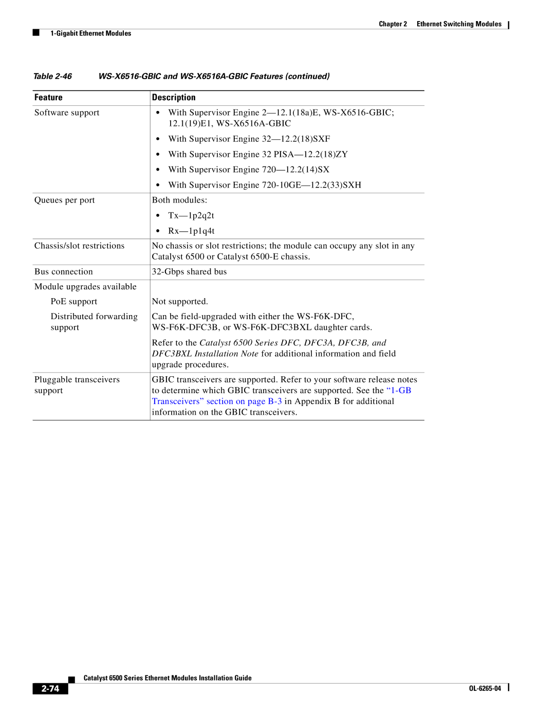 Cisco Systems manual Refer to the Catalyst 6500 Series DFC, DFC3A, DFC3B 