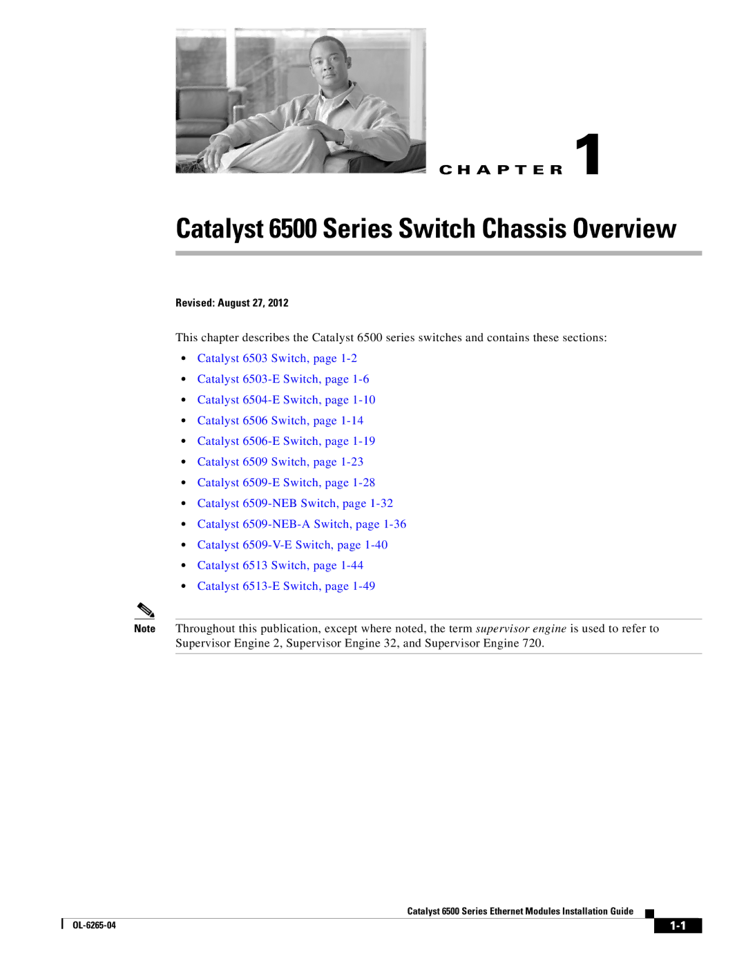 Cisco Systems manual Catalyst 6500 Series Switch Chassis Overview 