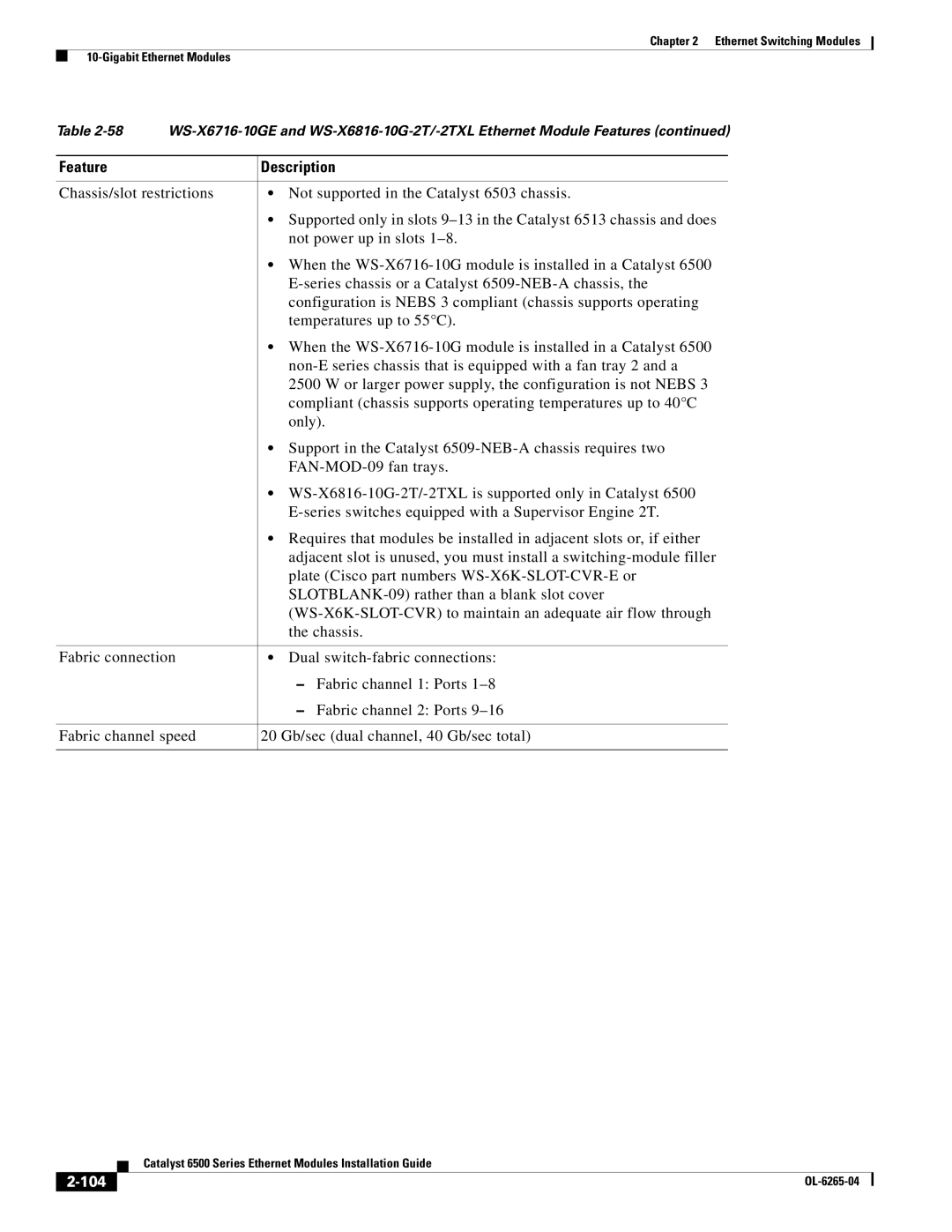 Cisco Systems 6500 manual 104 