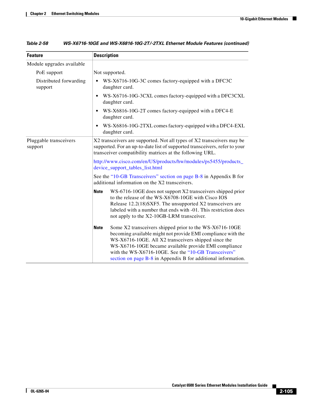 Cisco Systems 6500 manual 105 