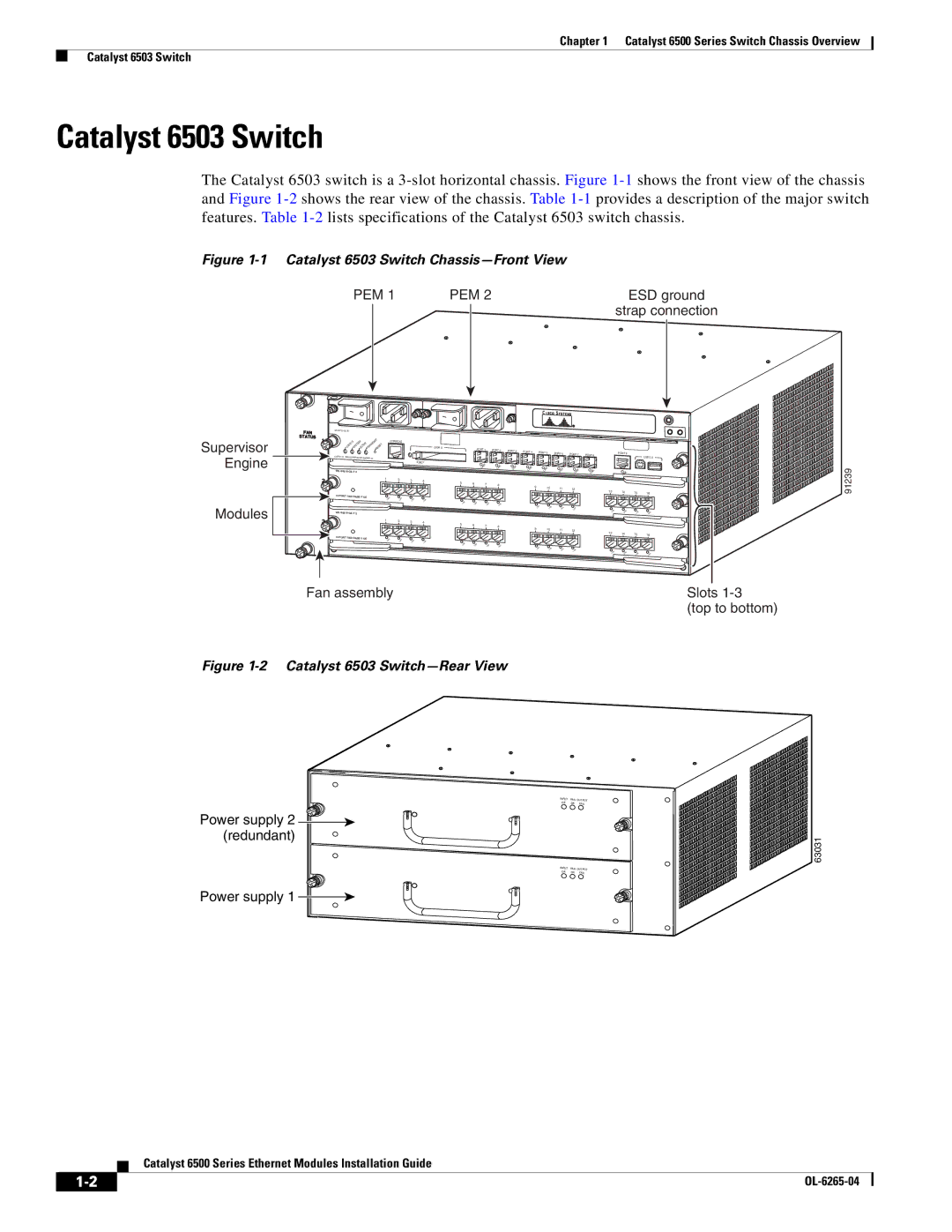 Cisco Systems 6500 manual Catalyst 6503 Switch, Modules 