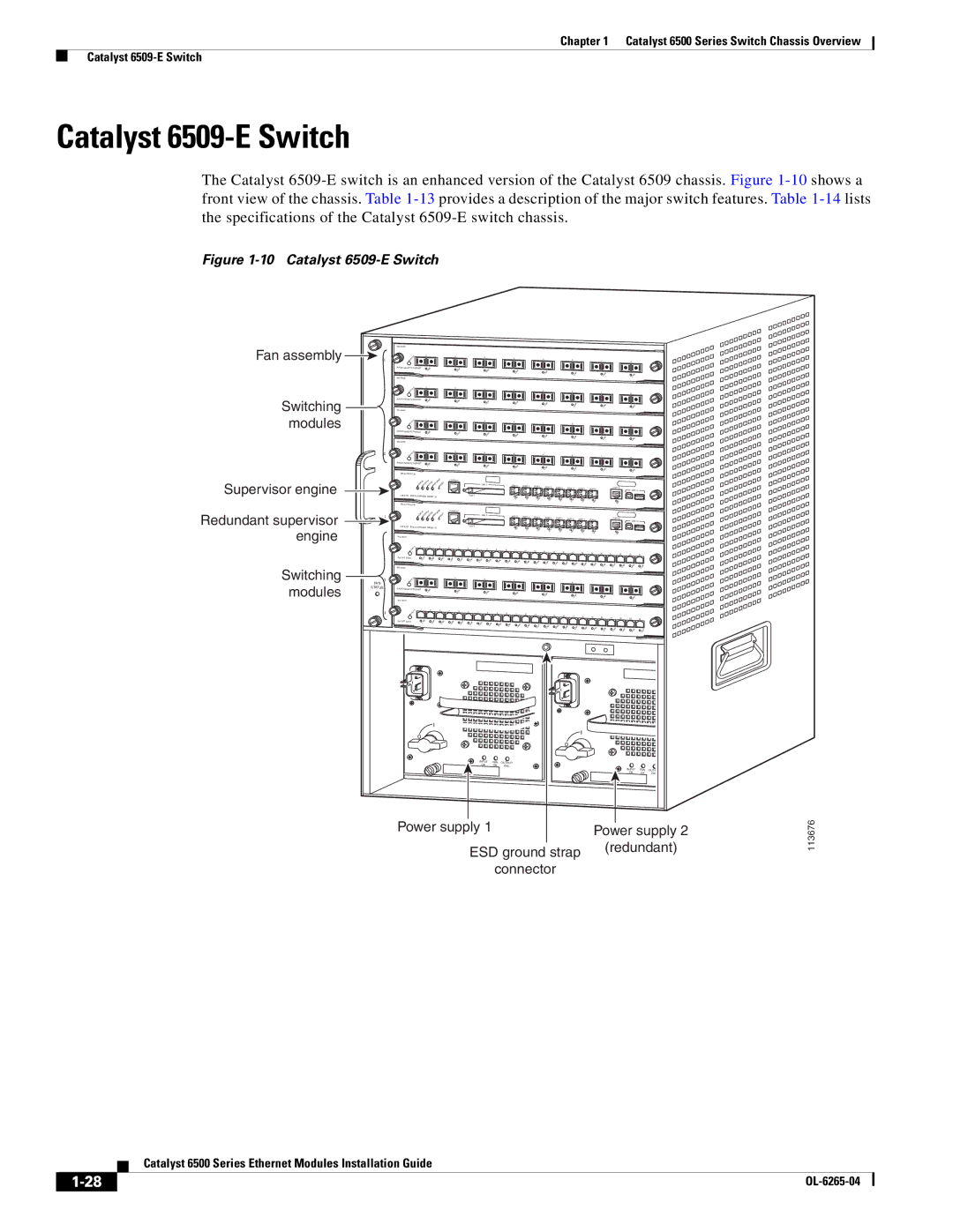 Cisco Systems 6500 manual Catalyst 6509-E Switch 