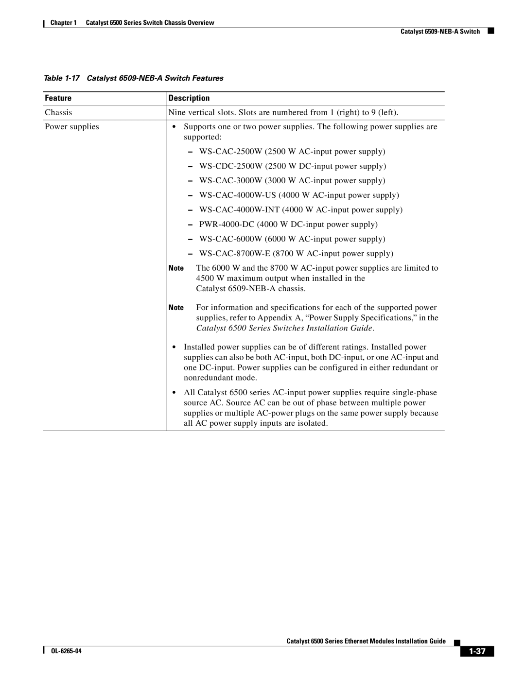 Cisco Systems 6500 manual Nonredundant mode 