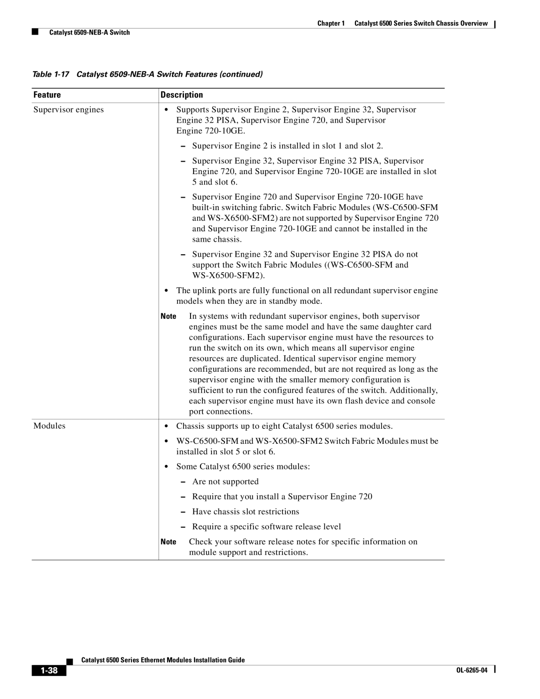 Cisco Systems 6500 manual OL-6265-04 