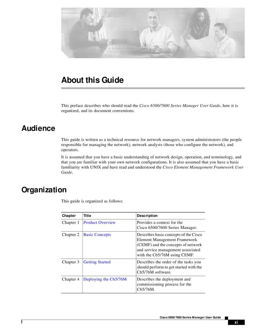 Cisco Systems 6500/7600 manual Audience, Organization, Chapter Title Description 