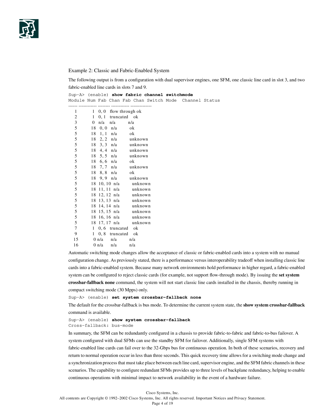 Cisco Systems 6503 manual Example 2 Classic and Fabric-Enabled System 