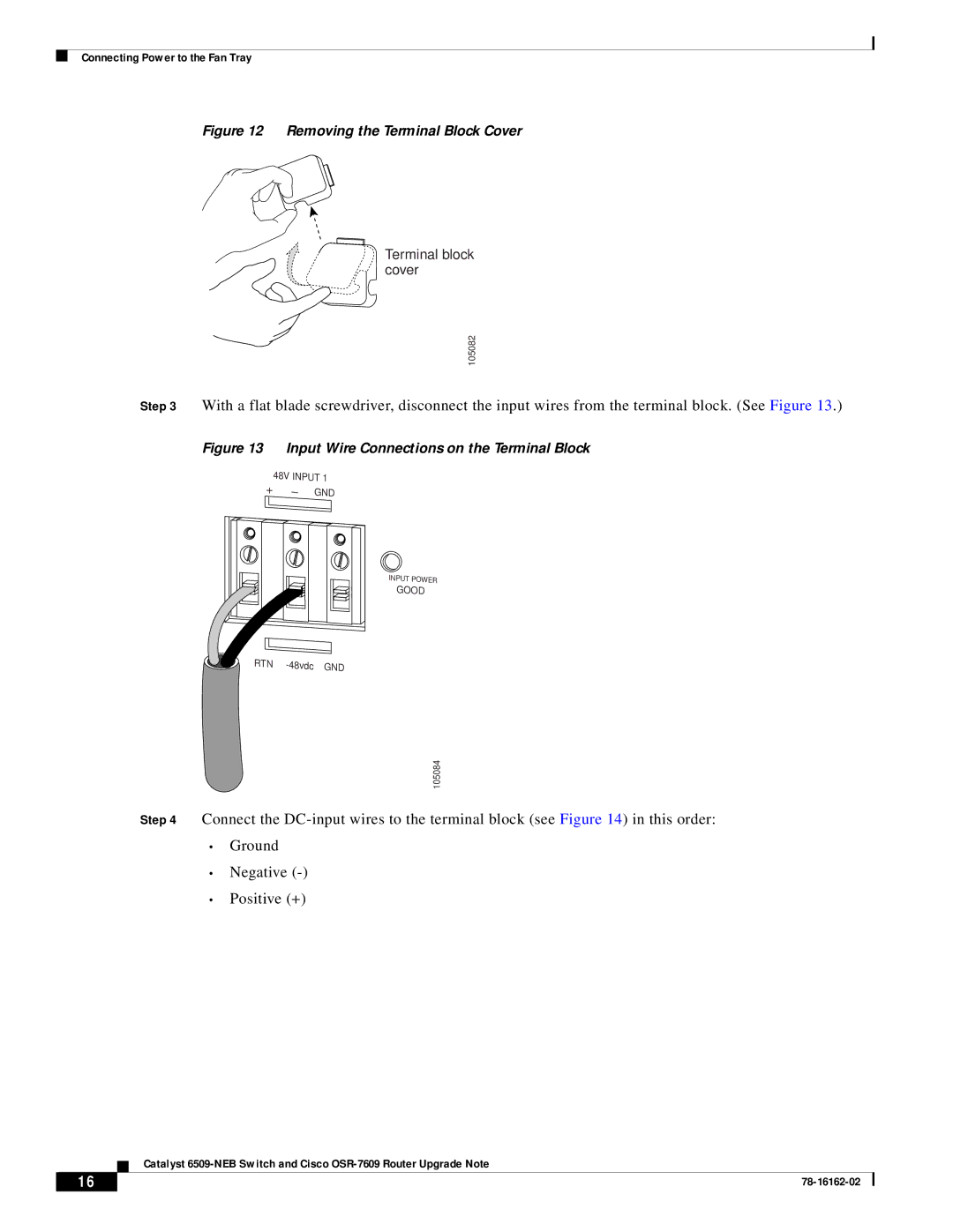 Cisco Systems 6509-NEB, OSR-7609 manual Removing the Terminal Block Cover 