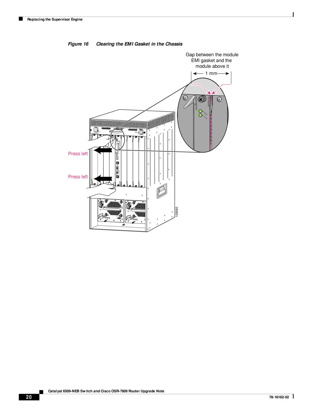 Cisco Systems 6509-NEB, OSR-7609 manual Clearing the EMI Gasket in the Chassis 