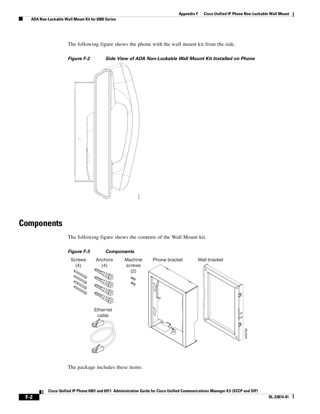 Cisco Systems 6901 manual Components, Package includes these items 