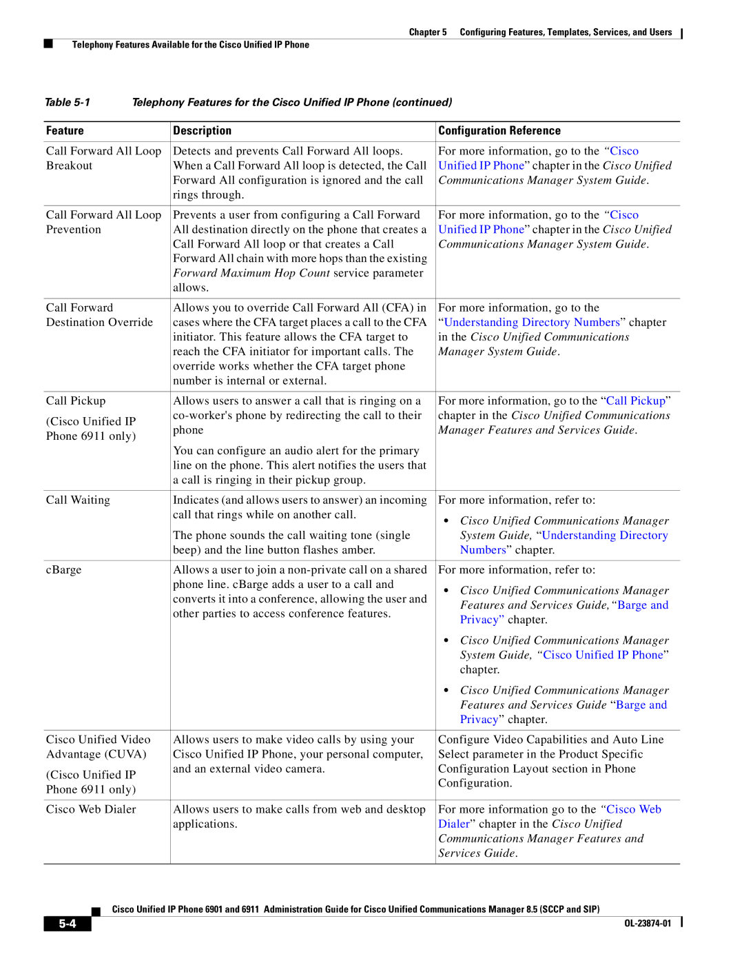 Cisco Systems 6901 manual Forward Maximum Hop Count service parameter, Cisco Unified Communications 