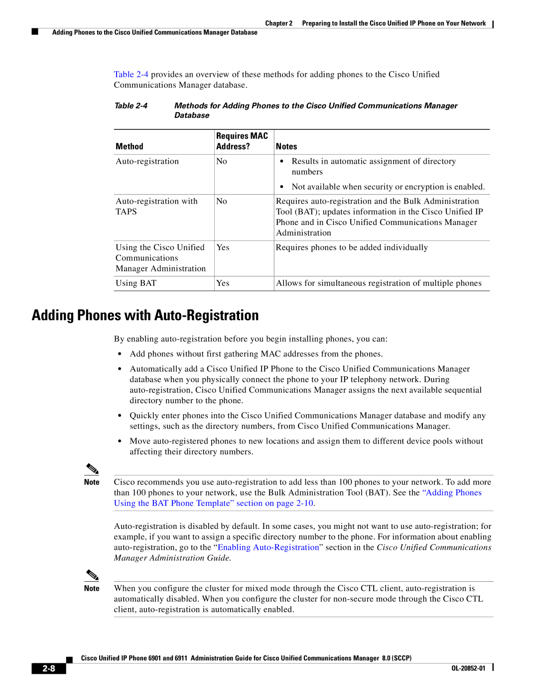 Cisco Systems 691 manual Adding Phones with Auto-Registration, Method Address? 