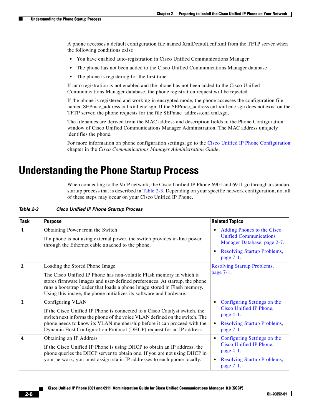 Cisco Systems 691 Understanding the Phone Startup Process, Purpose, Adding Phones to the Cisco, Unified Communications 