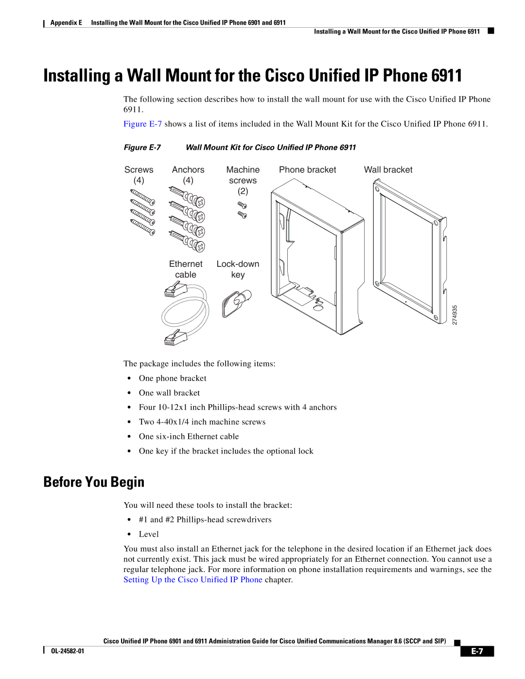 Cisco Systems 6901, 6911 appendix Screws 