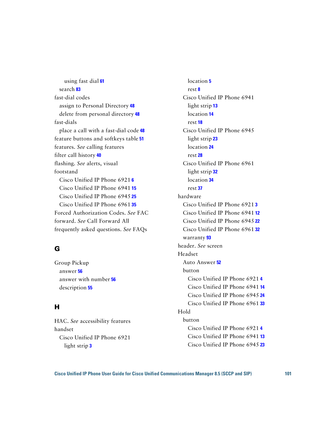 Cisco Systems 6921 manual 101 