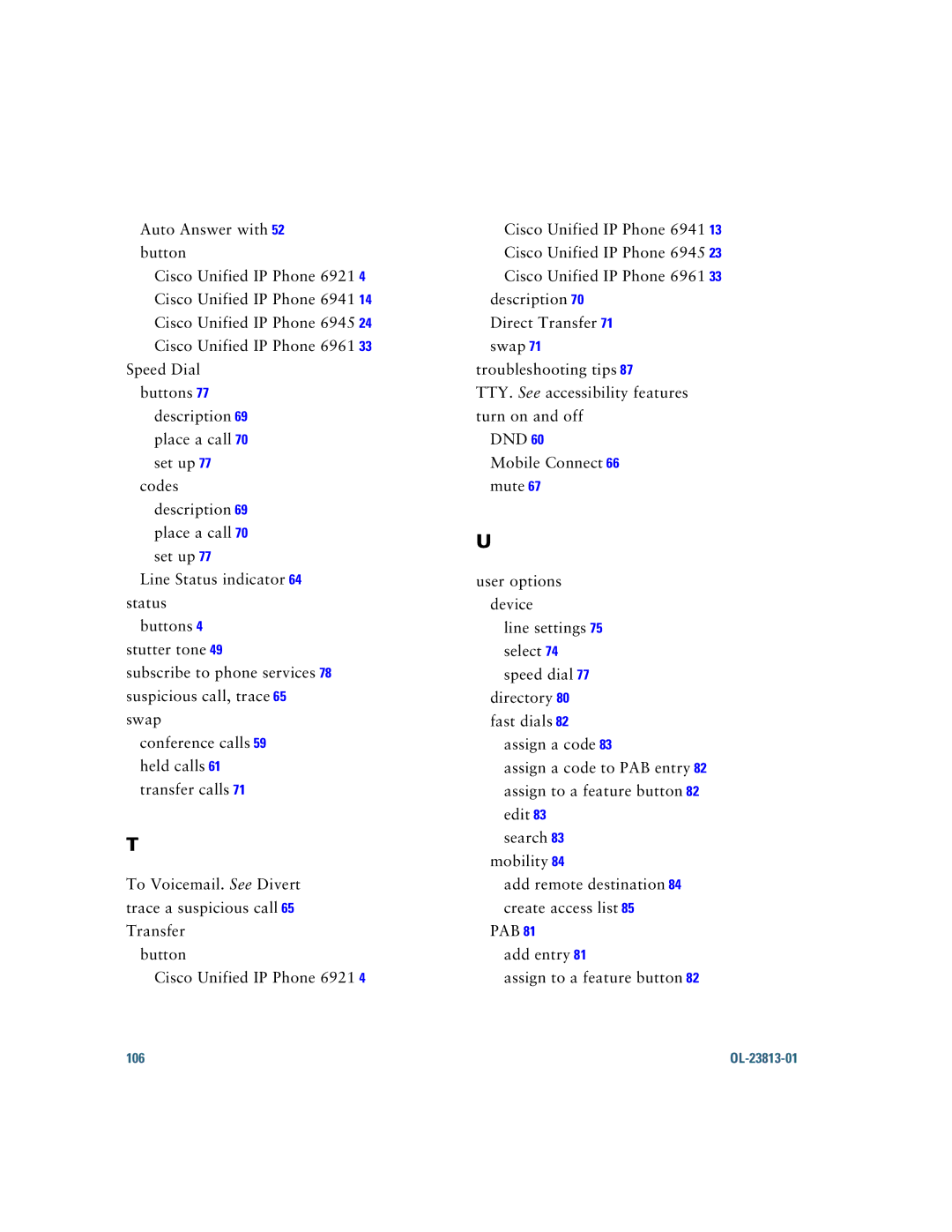 Cisco Systems 6921 manual 106 