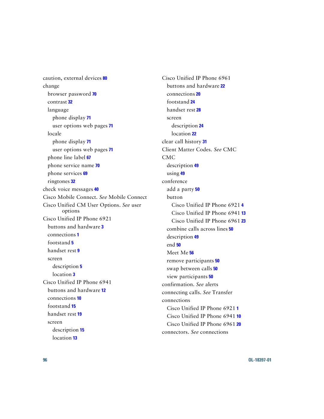 Cisco Systems 6921 manual OL-18397-01 