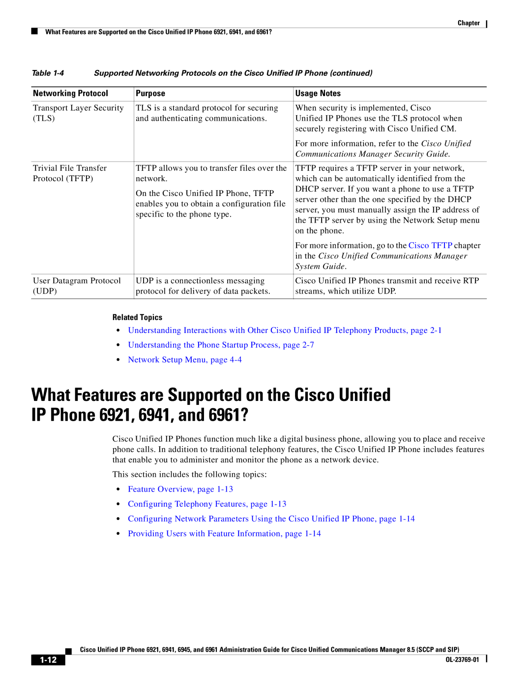 Cisco Systems 6921 manual Communications Manager Security Guide, Cisco Unified Communications Manager, System Guide 