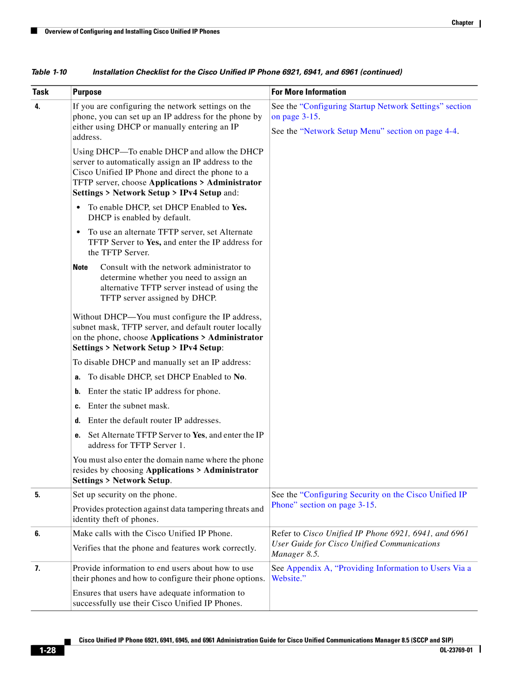 Cisco Systems manual Refer to Cisco Unified IP Phone 6921, 6941, User Guide for Cisco Unified Communications, Manager 