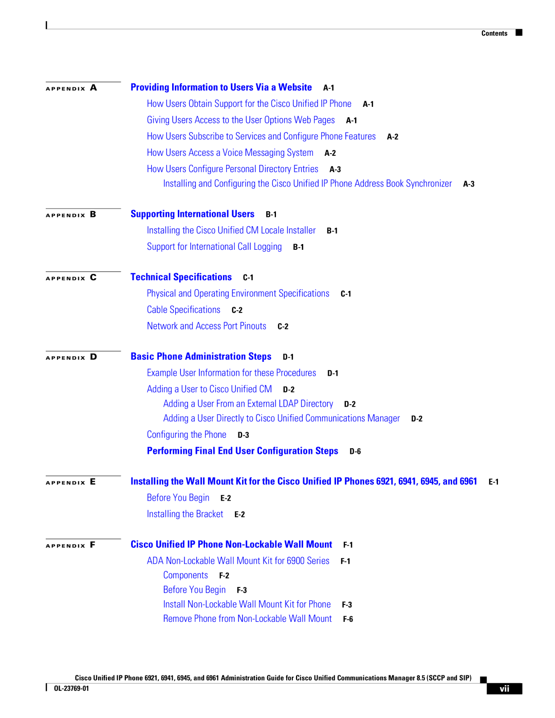 Cisco Systems 6921 manual How Users Obtain Support for the Cisco Unified IP Phone A-1 