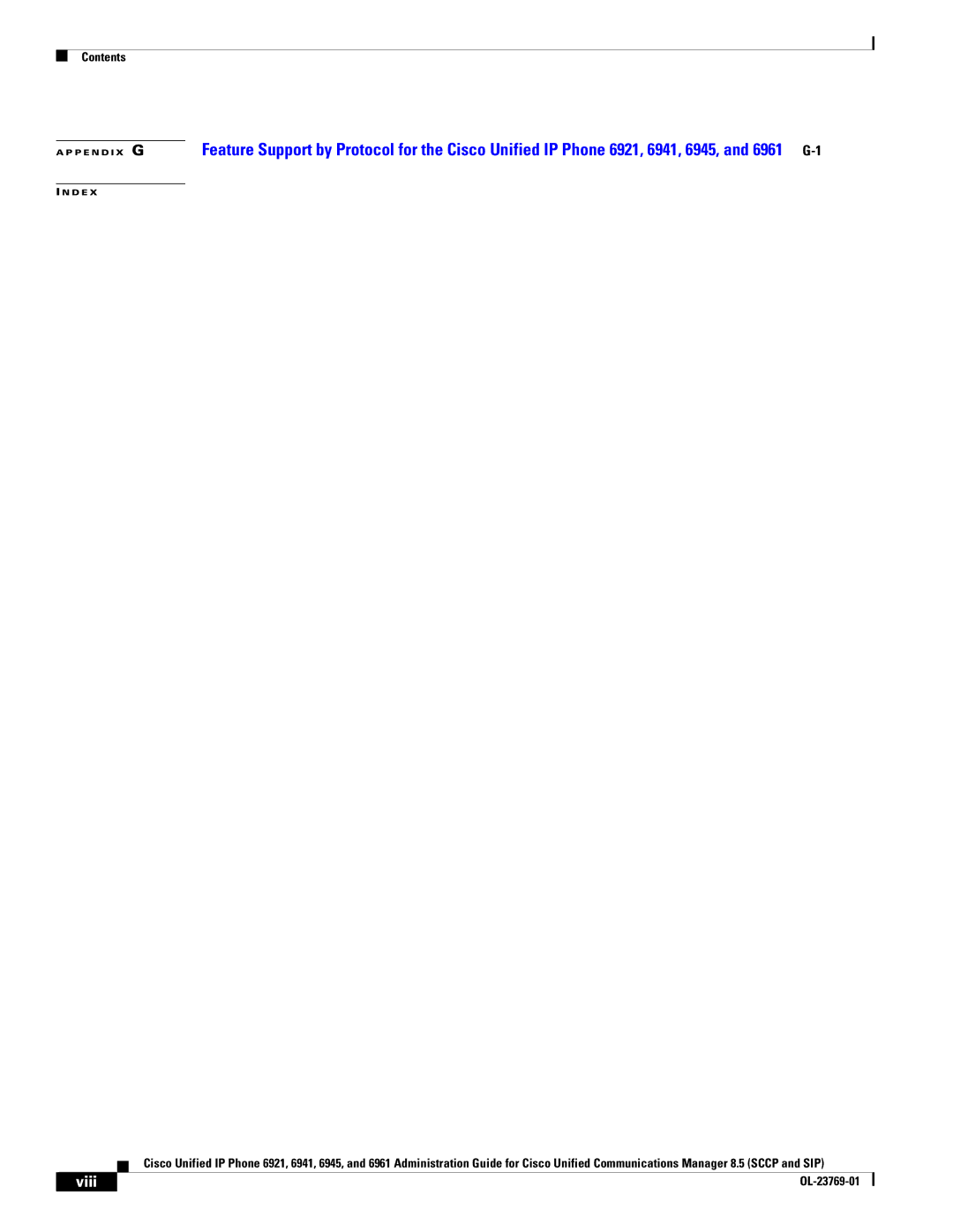 Cisco Systems 6921 manual Viii 