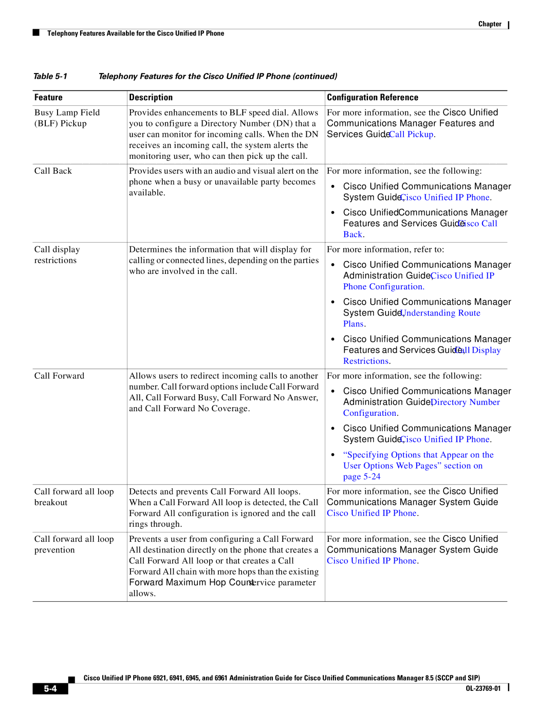 Cisco Systems 6921 manual Features and Services Guide, Cisco Call, Features and Services Guide, Call Display 