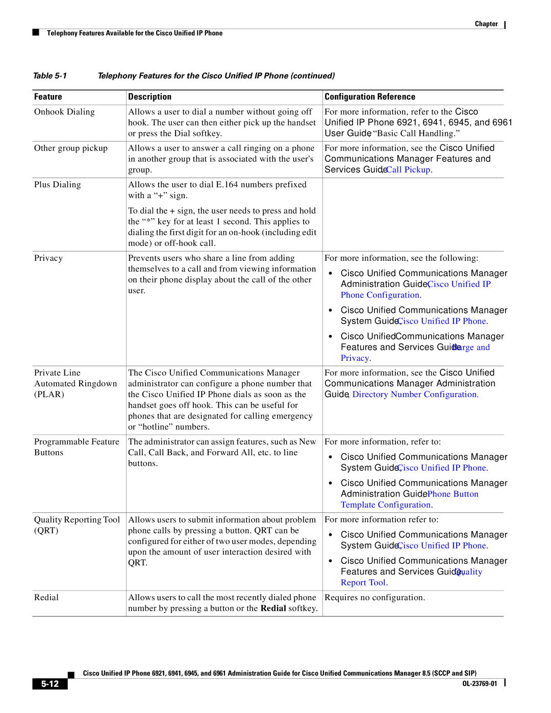 Cisco Systems Unified IP Phone 6921, 6941, 6945, Features and Services Guide Barge, Administration Guide, Phone Button 