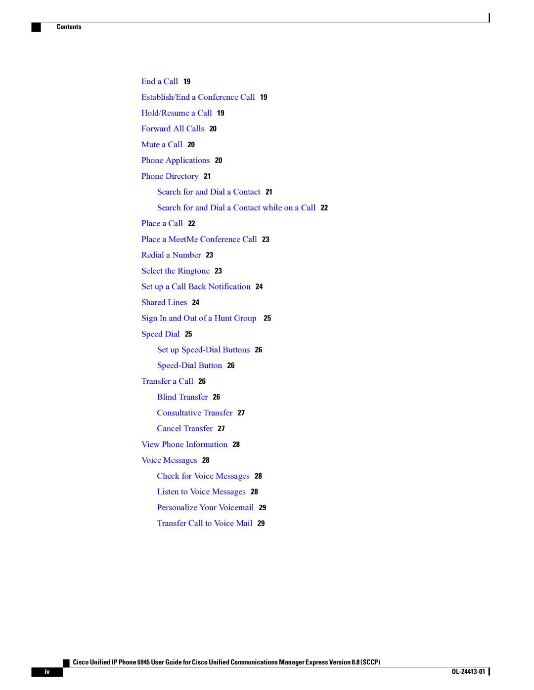 Cisco Systems 6945 manual Contents 