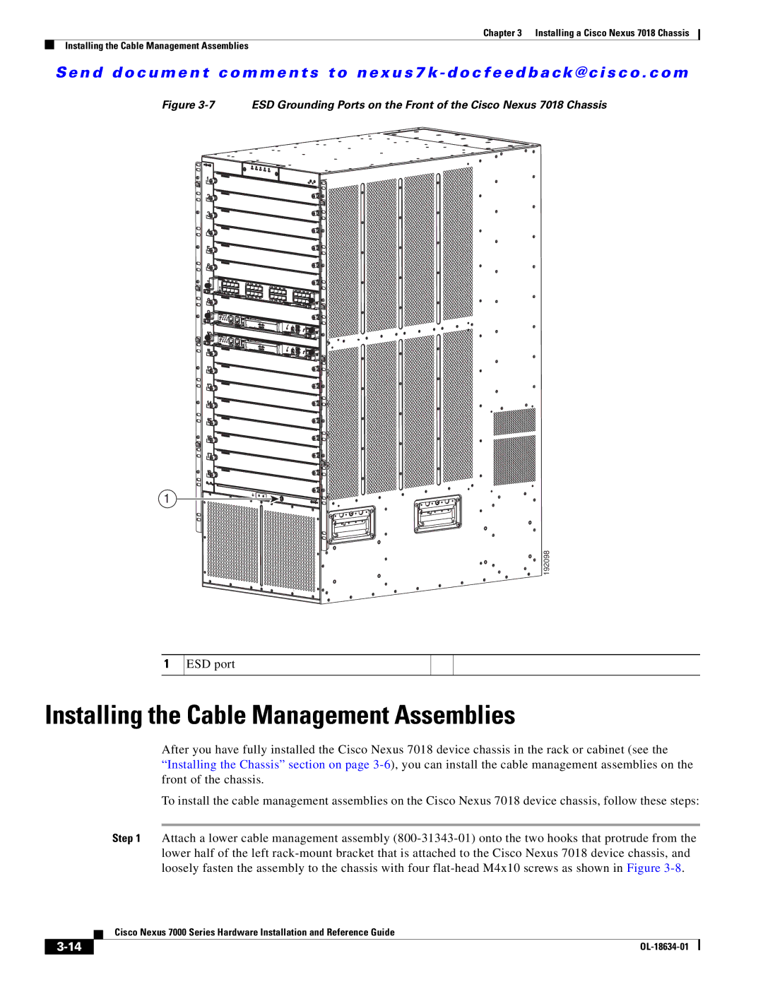 Cisco Systems UCSCPCIECSC02, 7000, N7KC7004, N7KC7018RF, N7KF248XP25E, N7KF248XT25E Installing the Cable Management Assemblies 