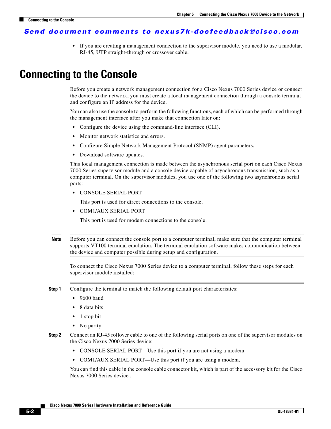 Cisco Systems N7KF248XT25E, 7000, UCSCPCIECSC02, N7KC7004, N7KC7018RF manual Connecting to the Console, COM1/AUX Serial Port 