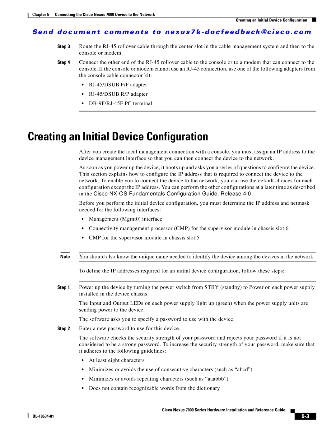 Cisco Systems N7KF248XT25EP1, 7000, UCSCPCIECSC02, N7KC7004, N7KC7018RF, N7KF248XP25E Creating an Initial Device Configuration 